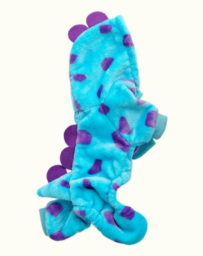 Flannel Four-Leg Pet Jumpsuit – Blue