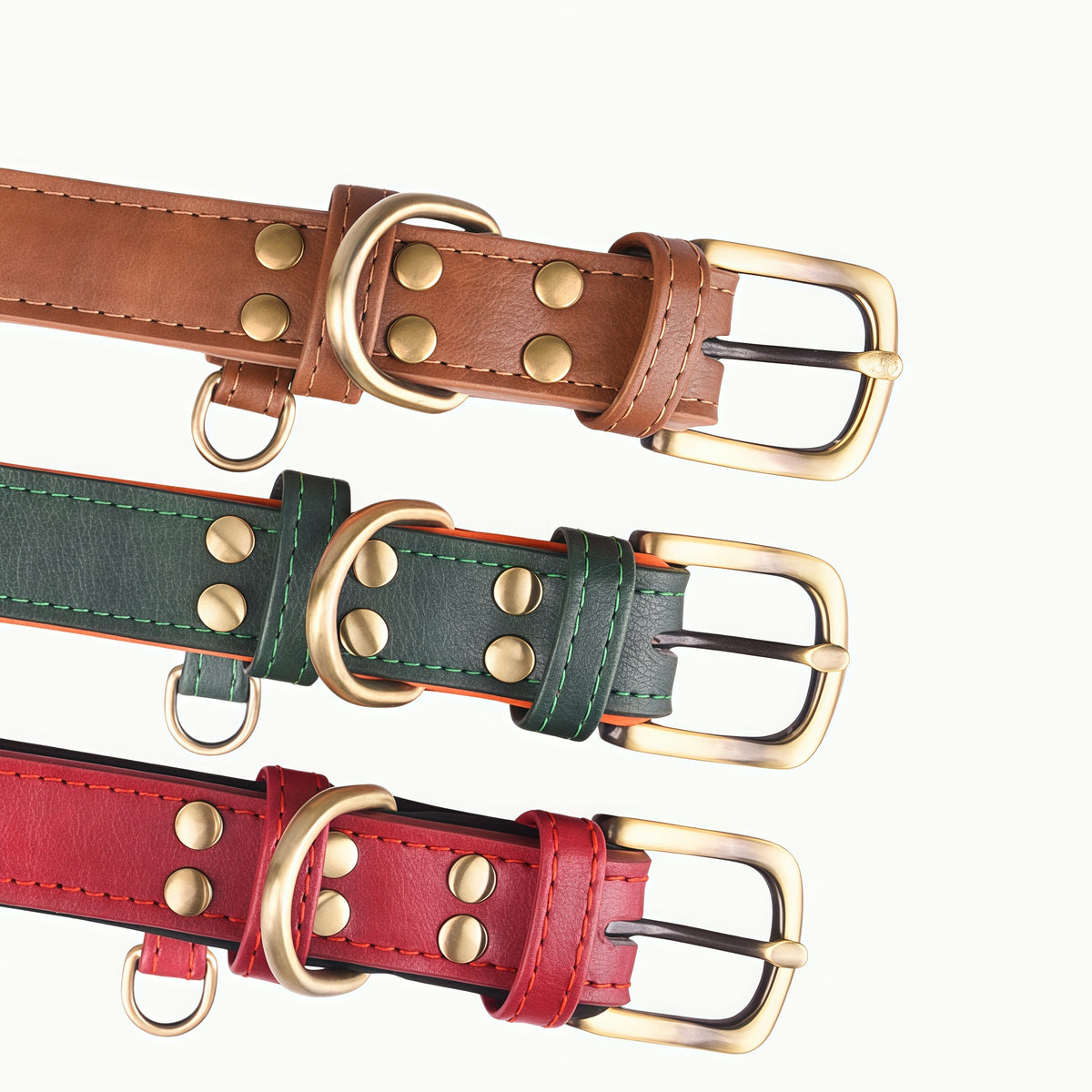 Retro Leather Dog Collar