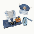 Denim Pet Harness Set