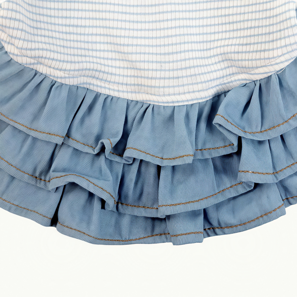 Striped Denim Pet Dress