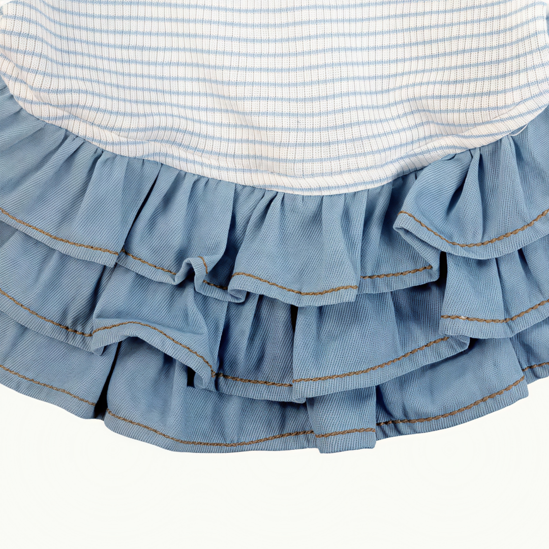 Striped Denim Pet Dress