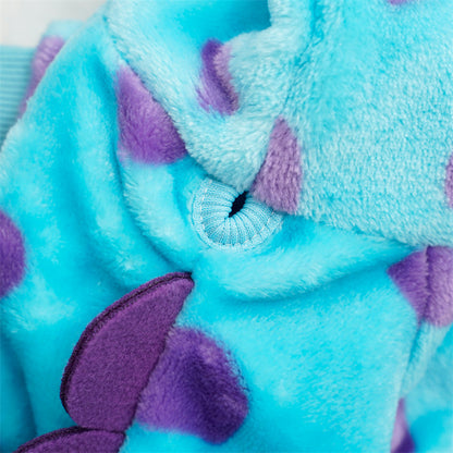 Flannel Four-Leg Pet Jumpsuit – Blue