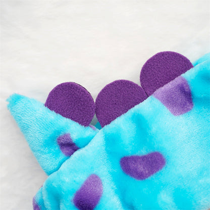 Flannel Four-Leg Pet Jumpsuit – Blue