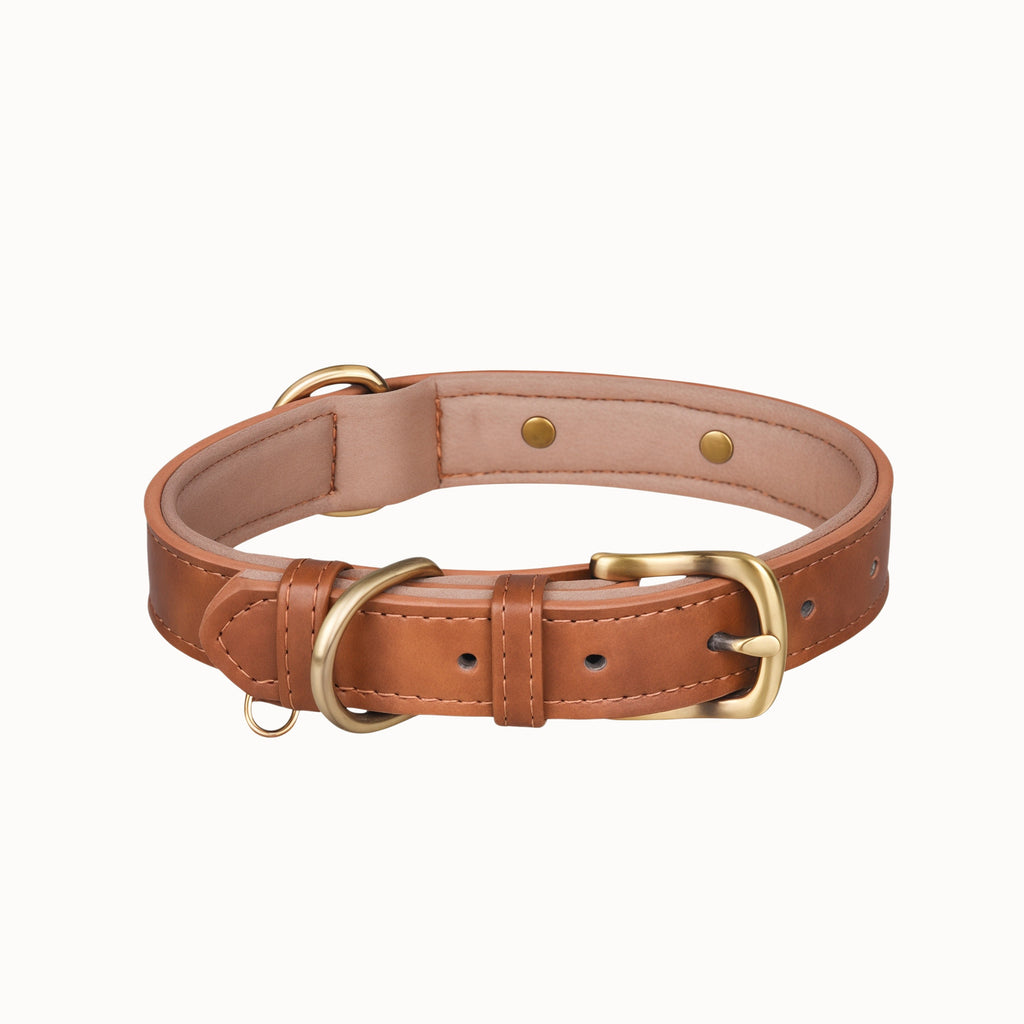 Retro Leather Dog Collar