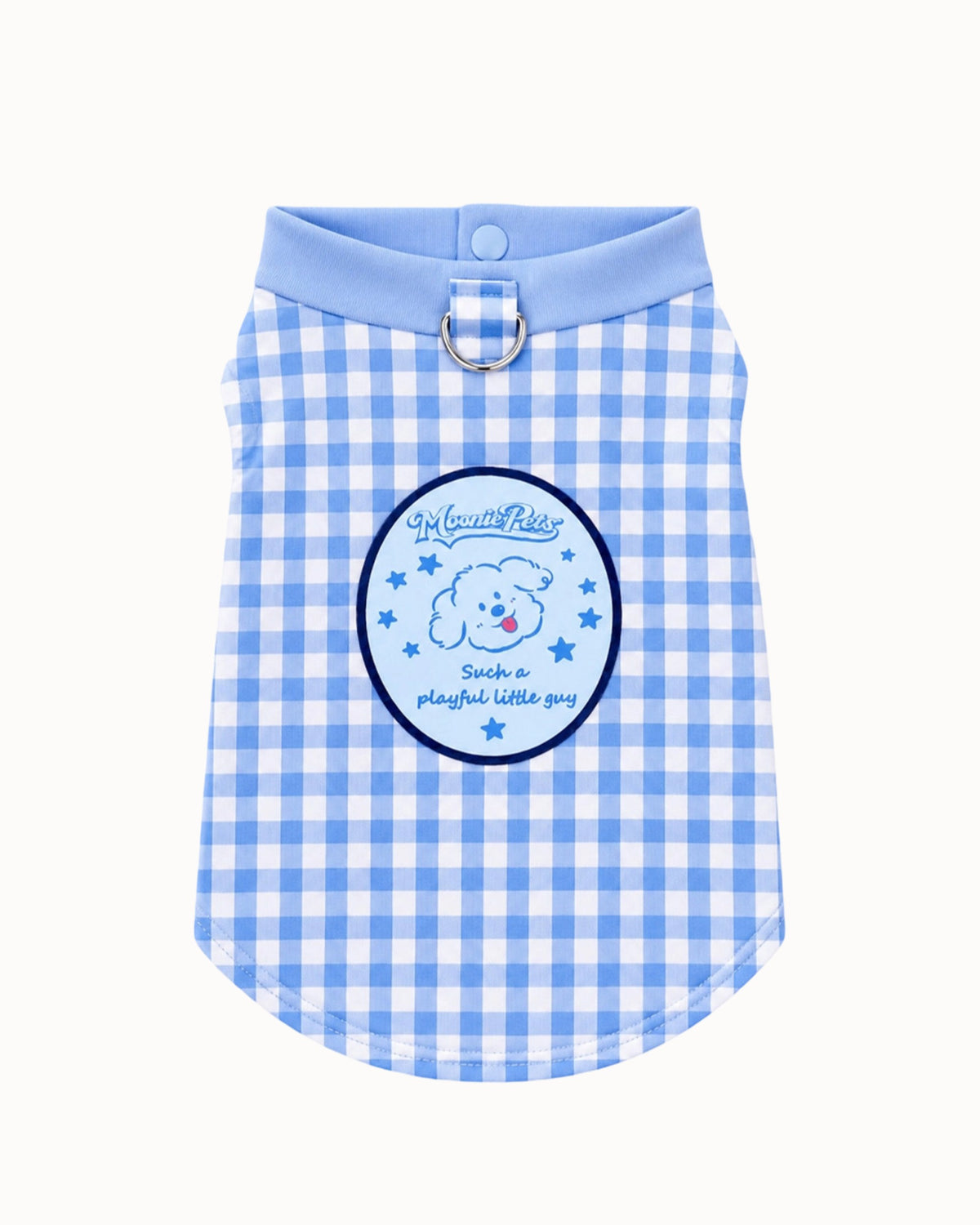 Blue Plaid Dog Harness Vest