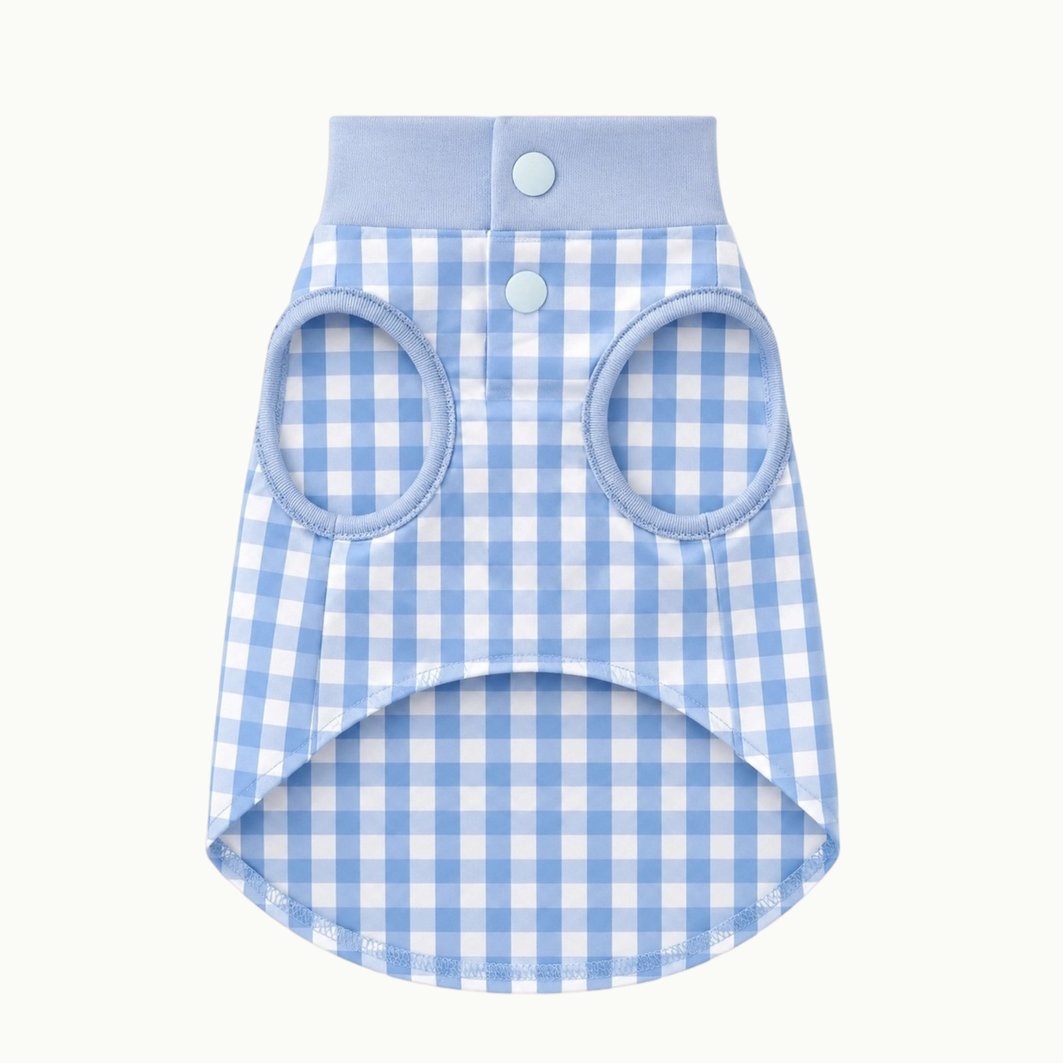 Blue Plaid Dog Harness Vest