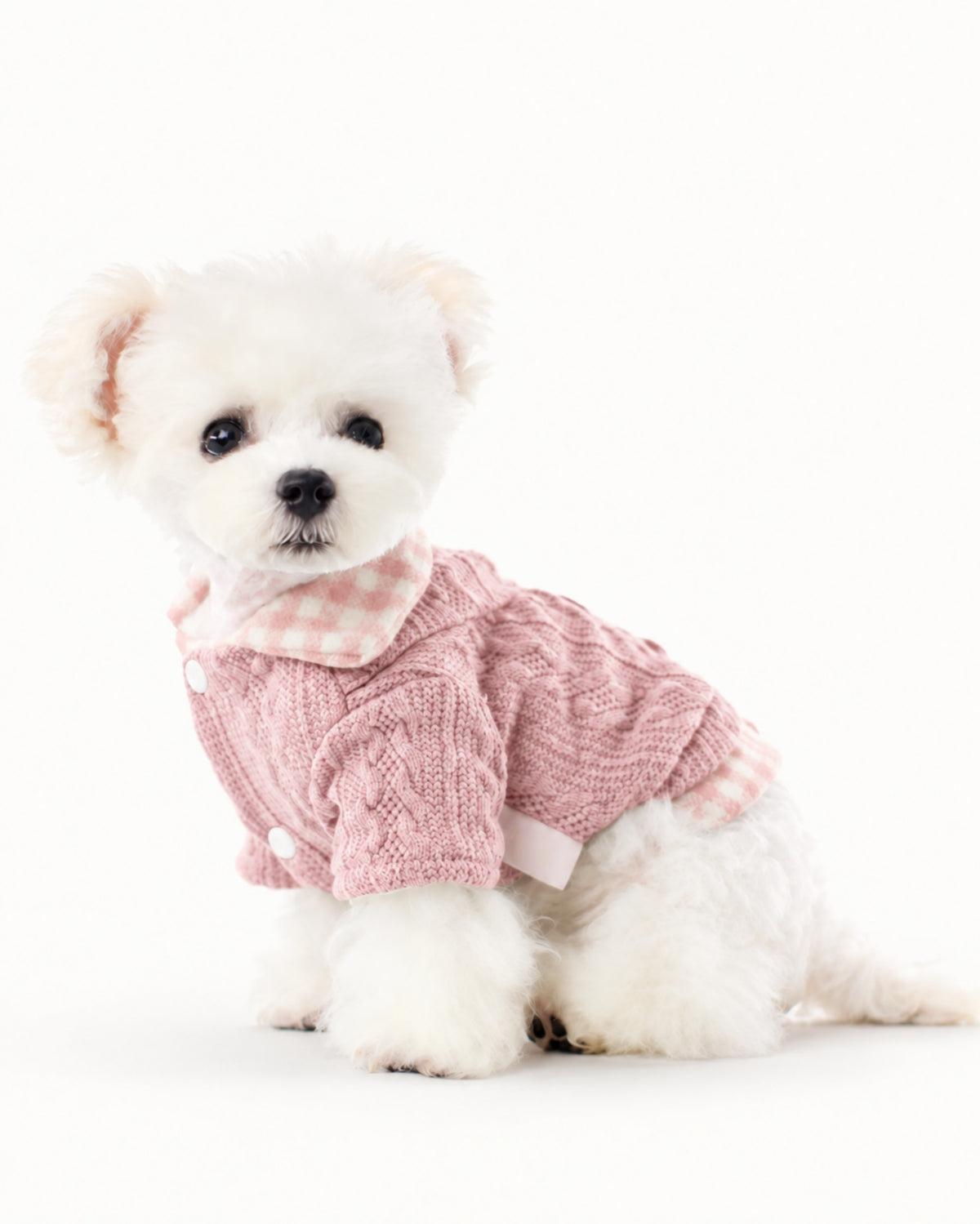 Plaid Knit Pet Sweater