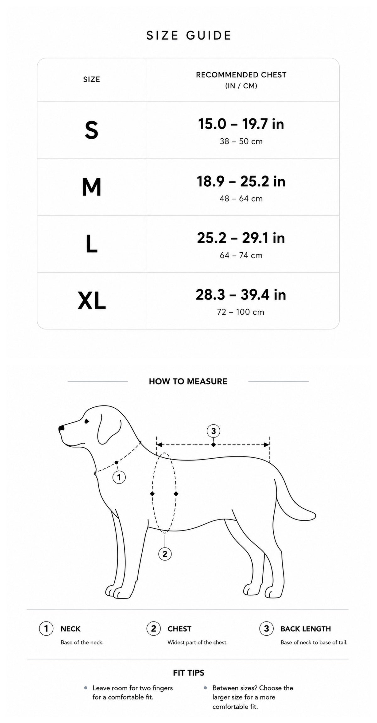 Reflective Dog Harness & Leash Set Size Guide