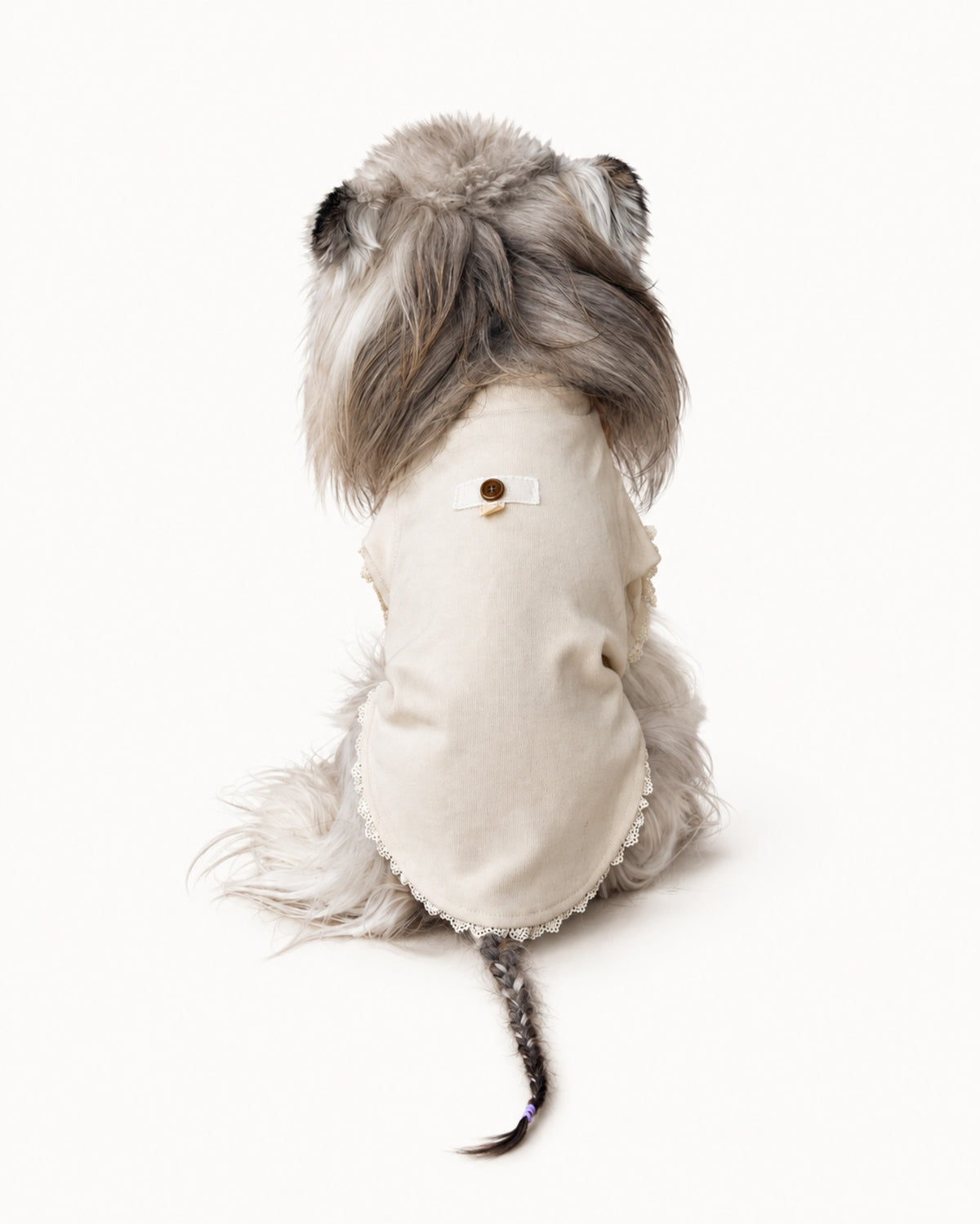 Lace Trim Knit Dog Shirt
