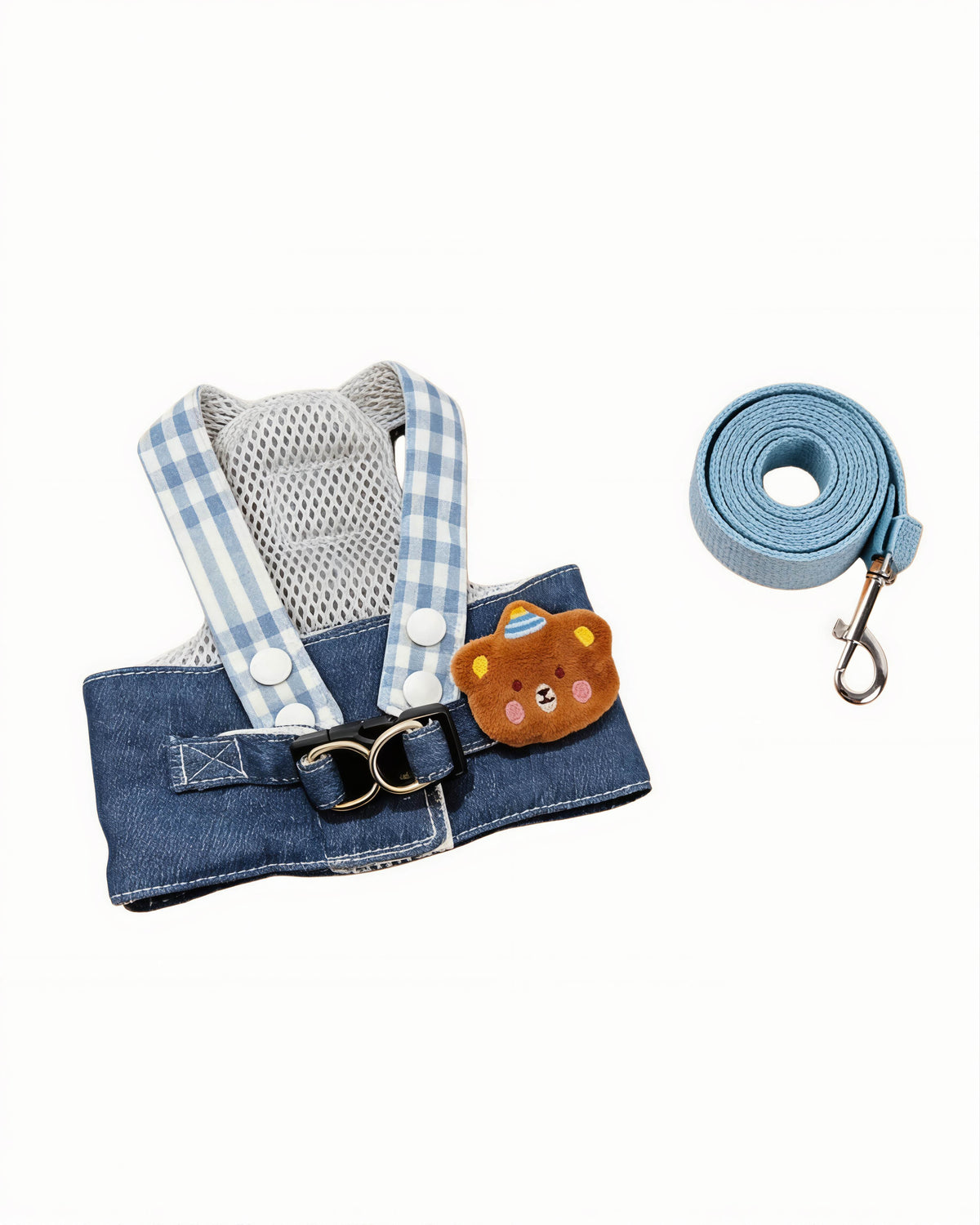 Denim Cat Harness Set