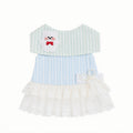 Preppy Cotton-Blend Cat Dress