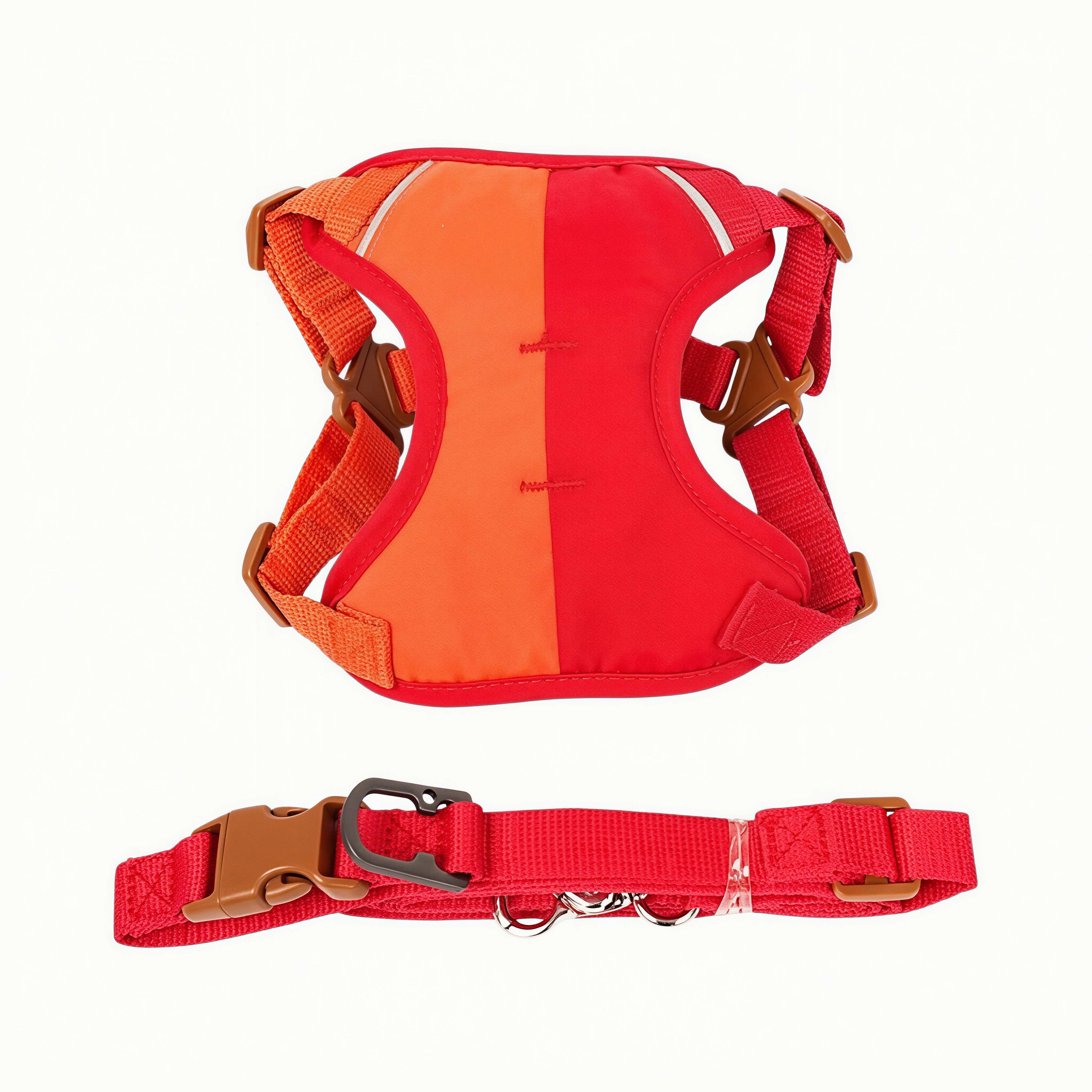 Two Tone Dog Harness & Leash Set