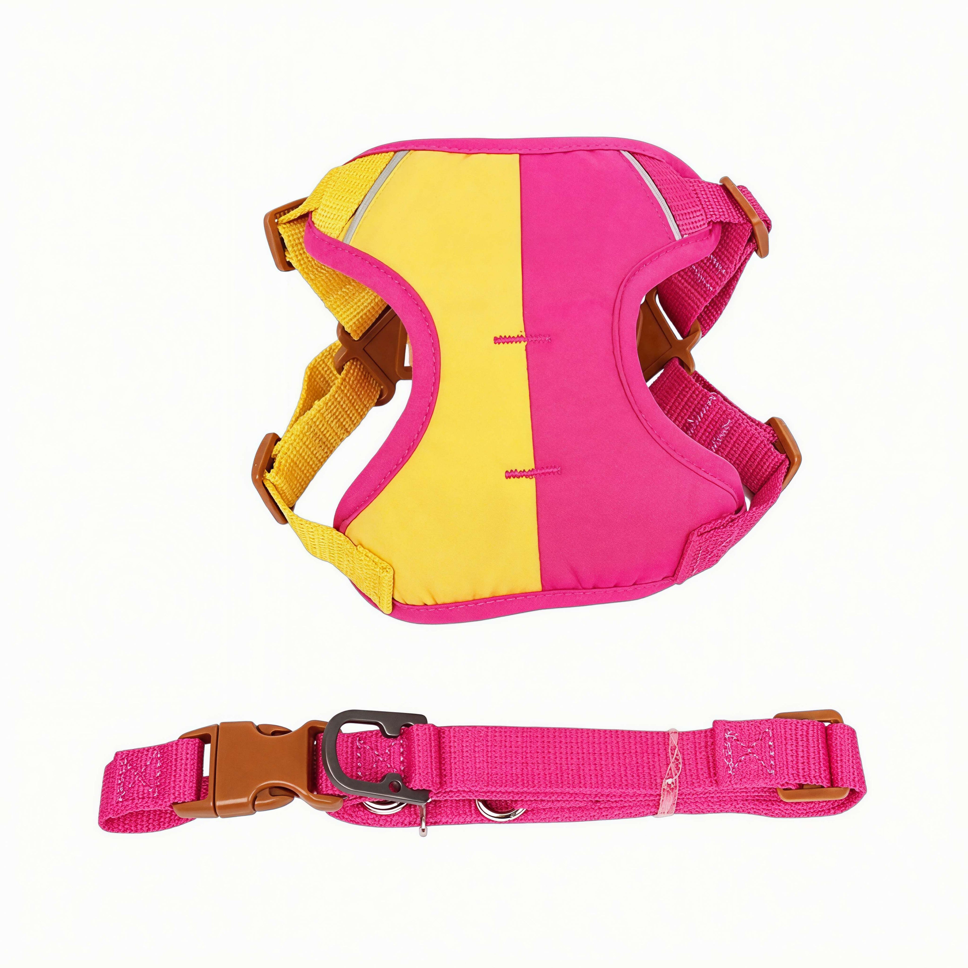 Two Tone Dog Harness & Leash Set
