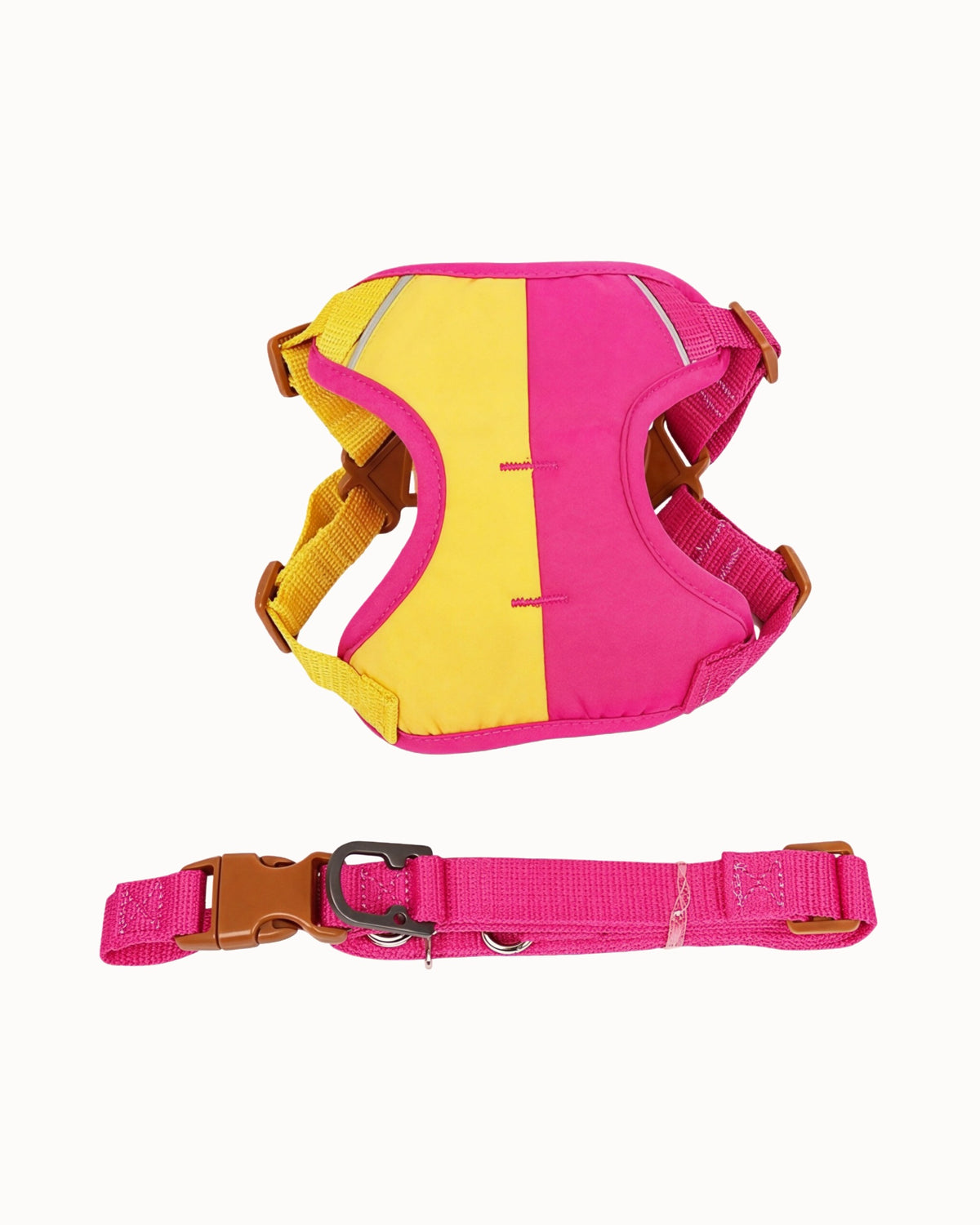 Two Tone Dog Harness & Leash Set