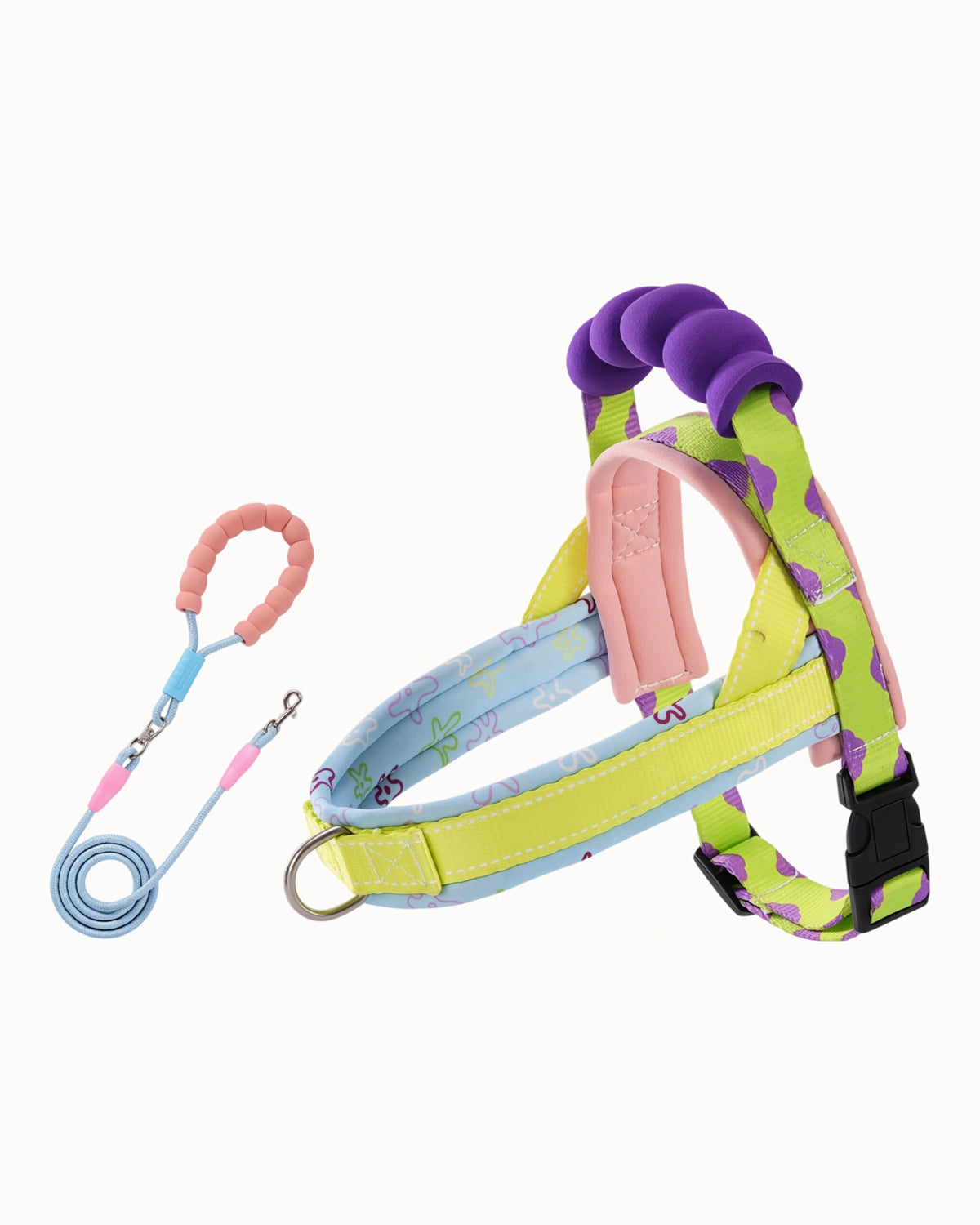 Soft Padded Dog Harness & Leash Set