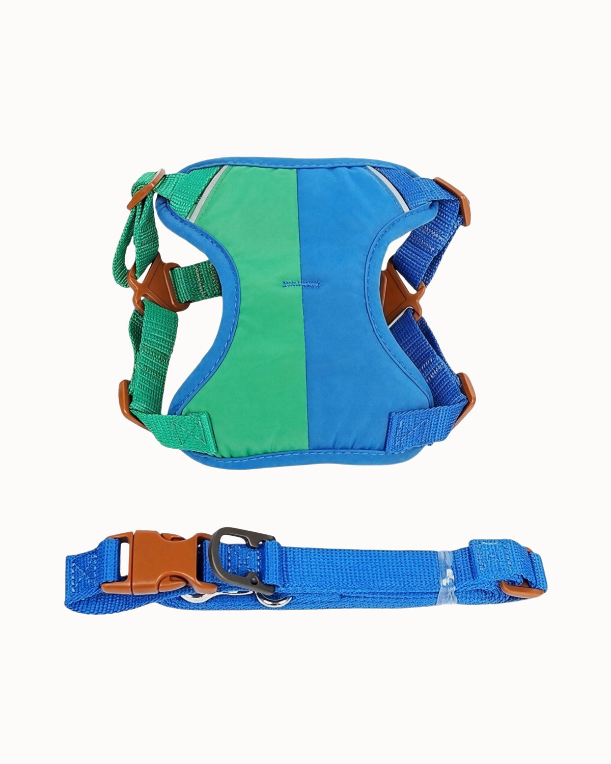 Two Tone Dog Harness & Leash Set
