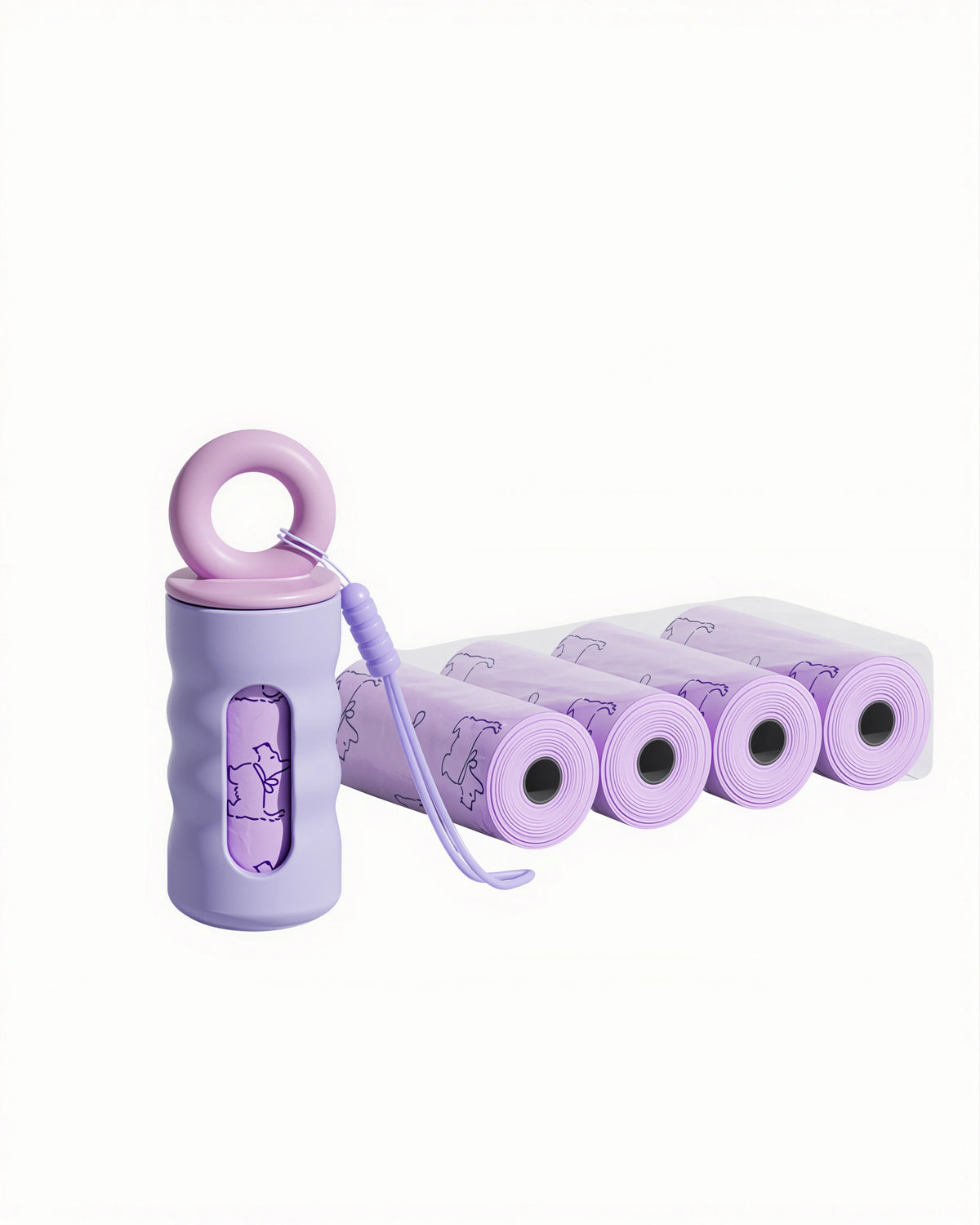 Dog Waste Bag Dispenser Set