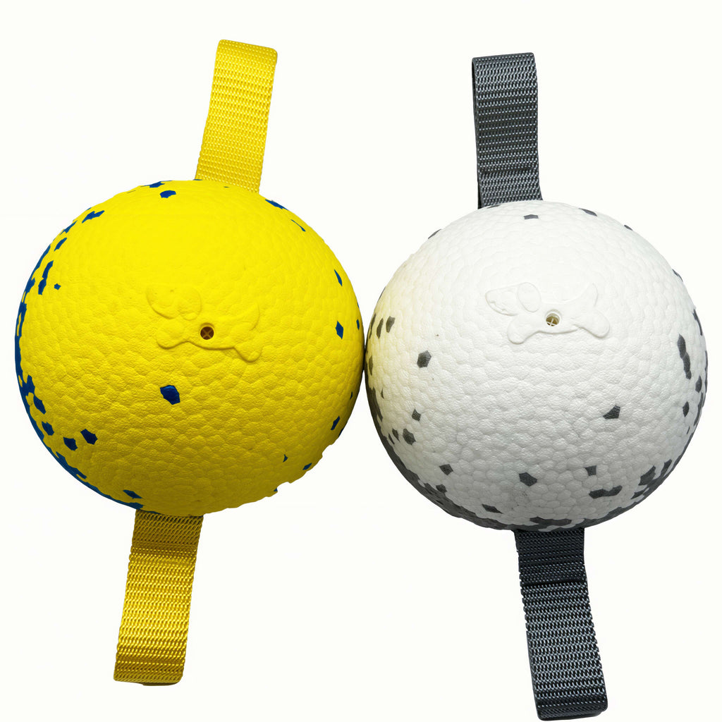 Interactive Squeaky Popcorn Dog Strap Ball