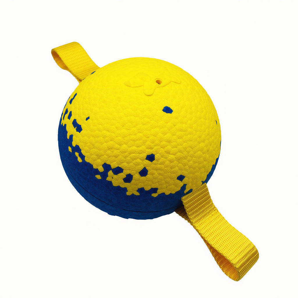 Interactive Squeaky Popcorn Dog Strap Ball
