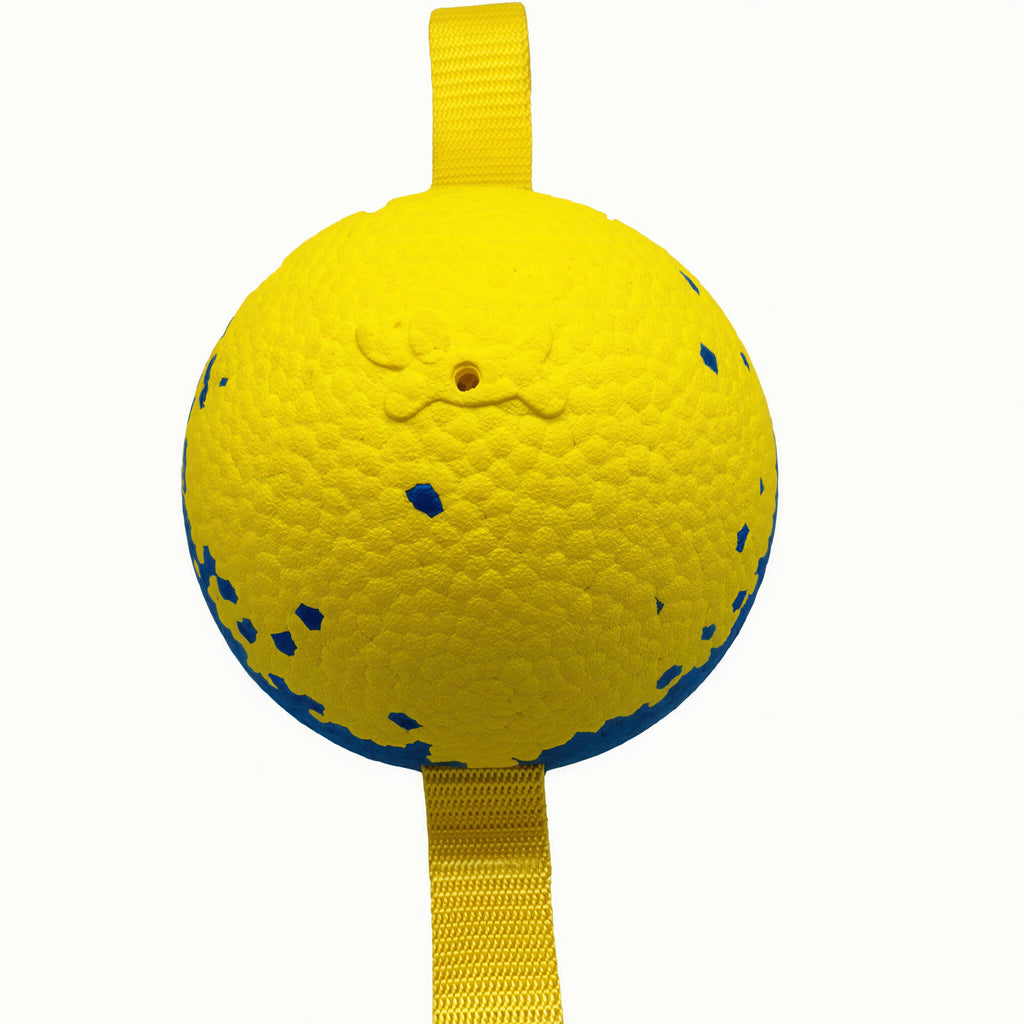 Interactive Squeaky Popcorn Dog Strap Ball