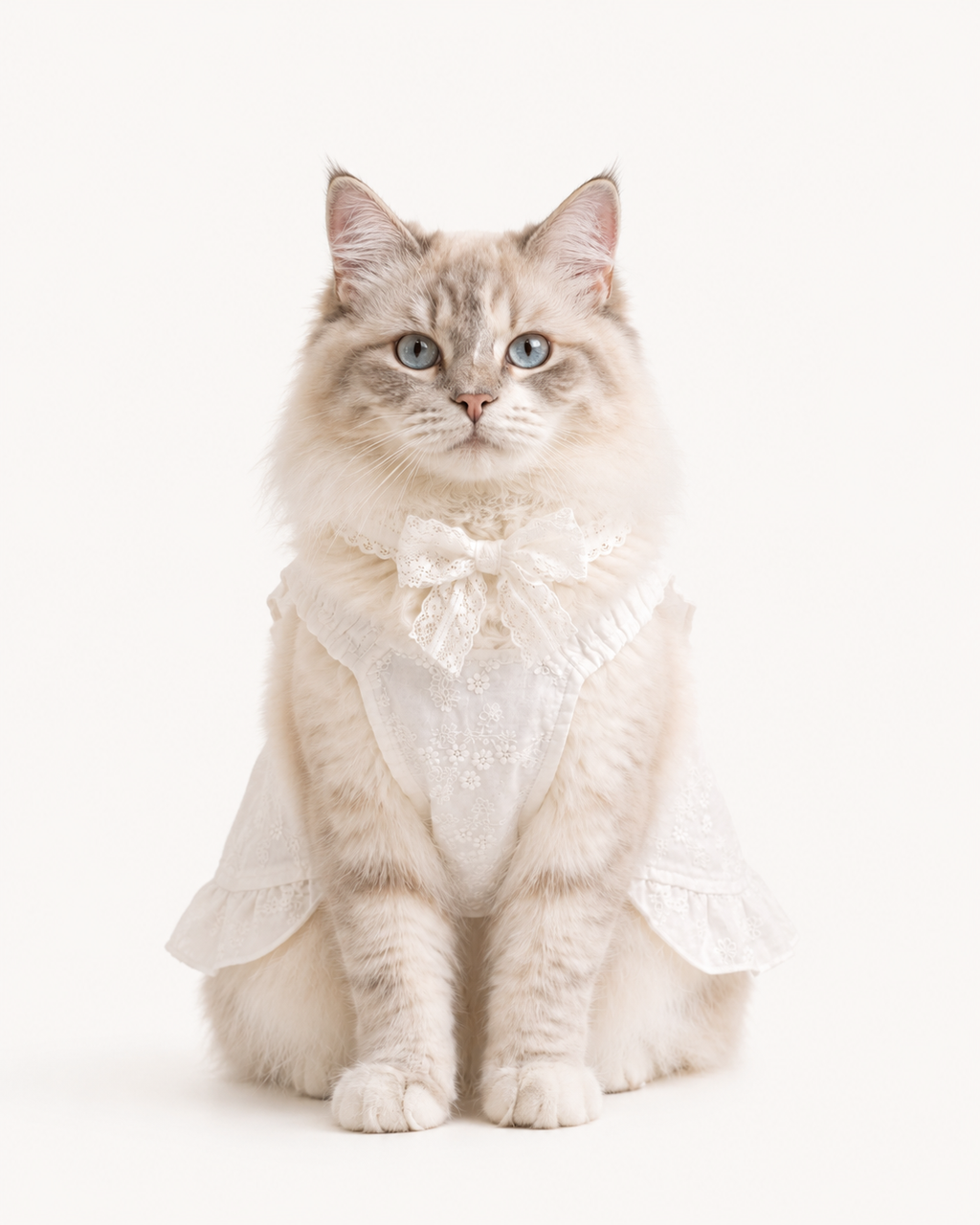 French Embroidered Cat Dress