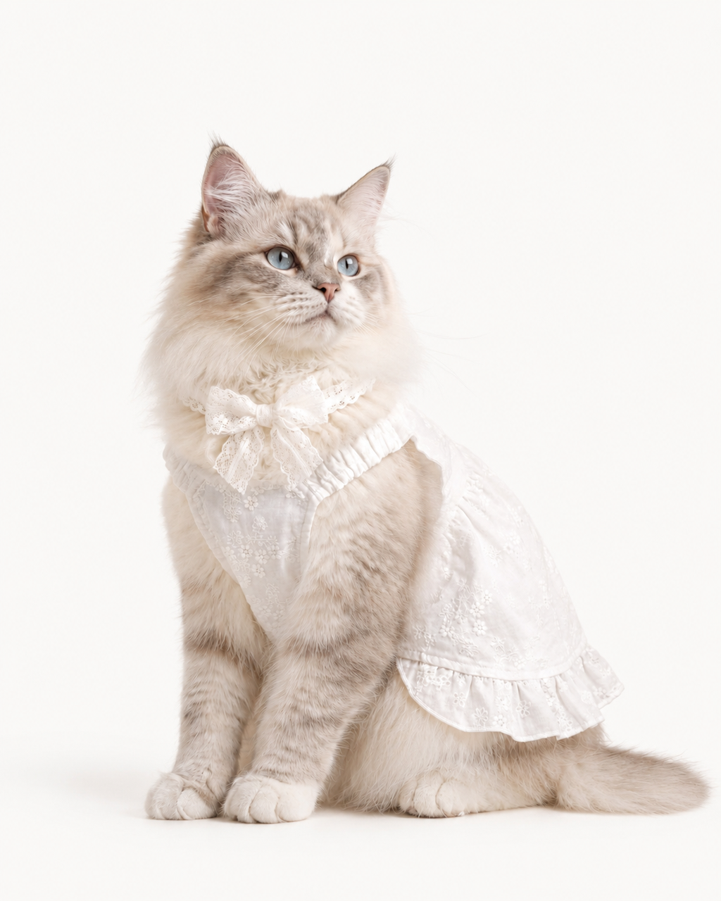 French Embroidered Cat Dress