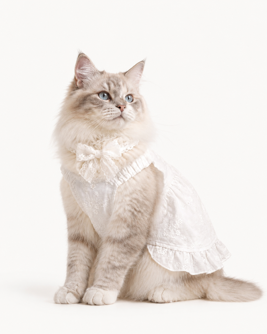 French Embroidered Cat Dress
