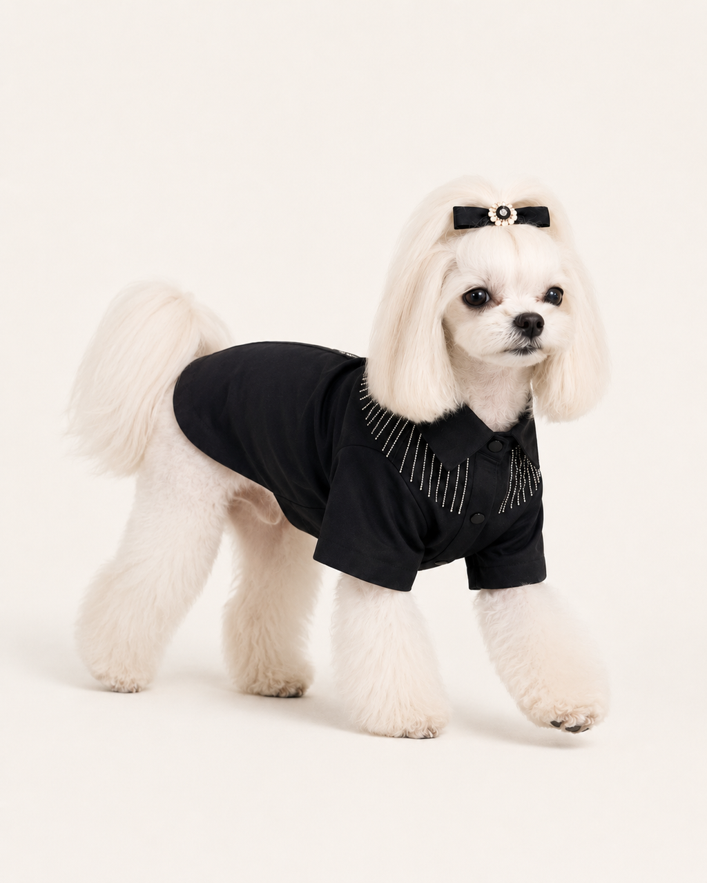 Luxury Rhinestone Fringe Pet Top