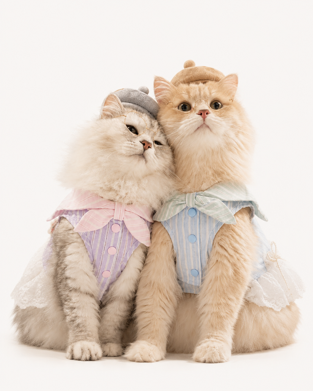 Preppy Cotton-Blend Cat Dress