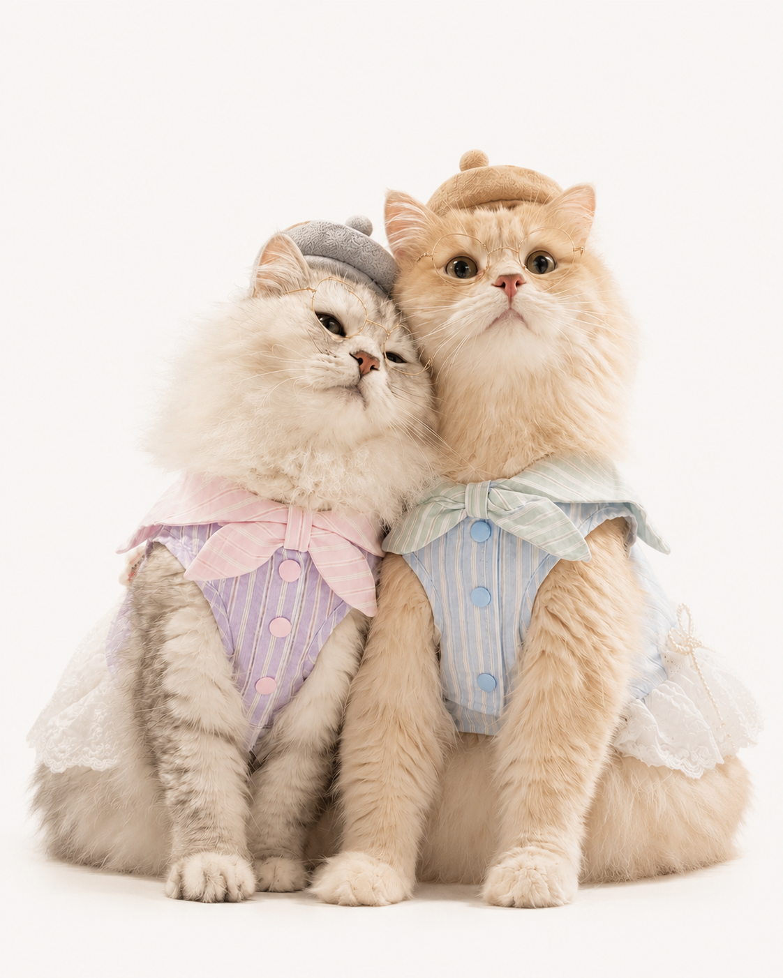 Preppy Cotton-Blend Cat Dress