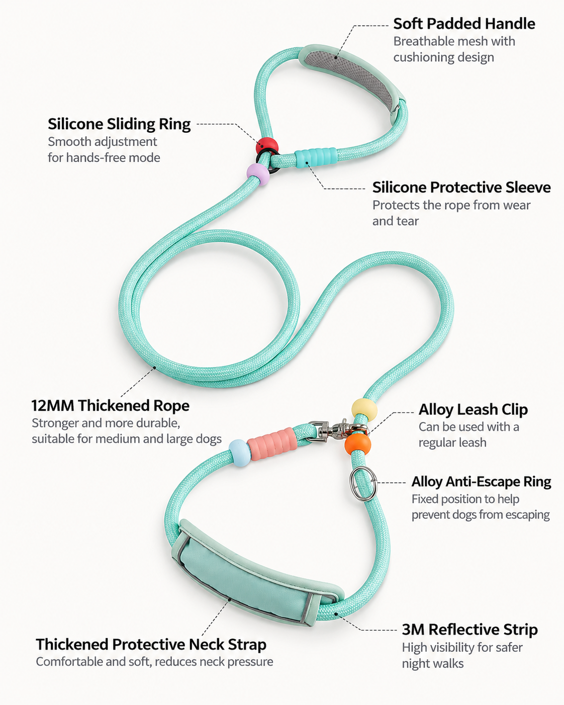 Adjustable Hands-Free Dog Leash