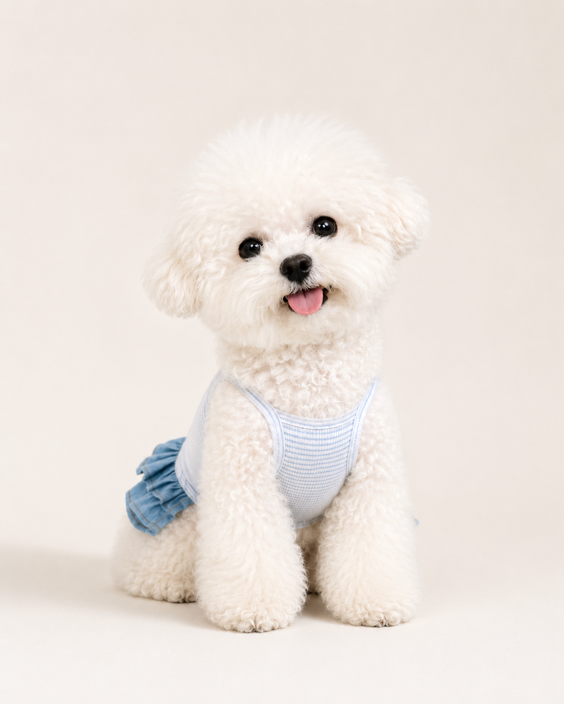 Striped Denim Pet Dress