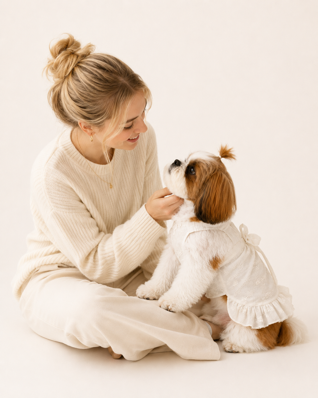 French Embroidered Pet Dress