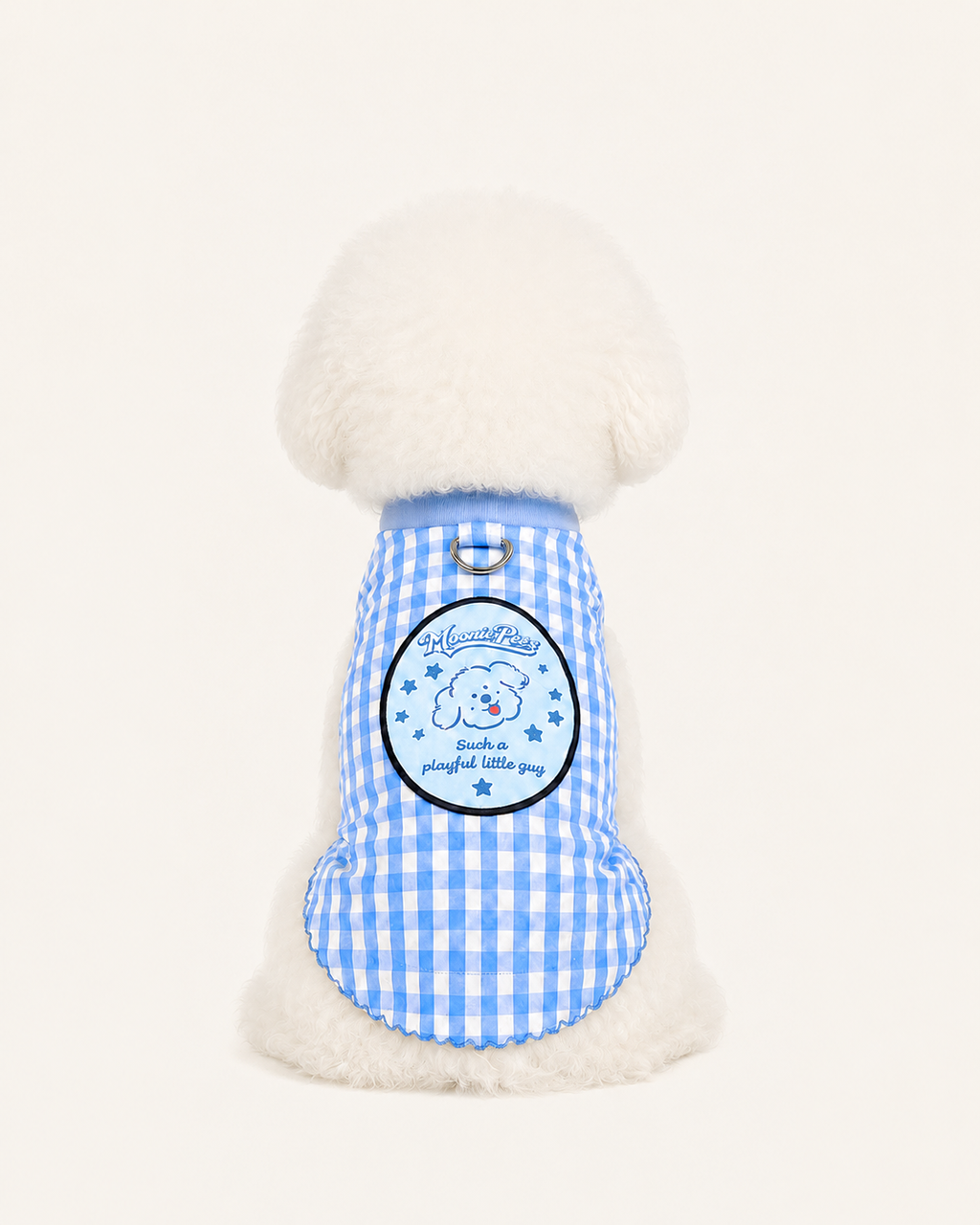 Blue Plaid Dog Harness Vest