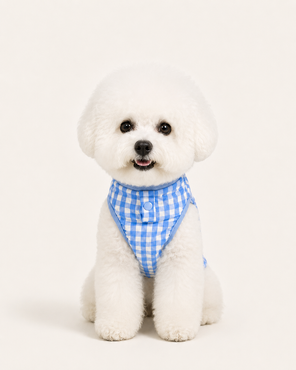Blue Plaid Dog Harness Vest