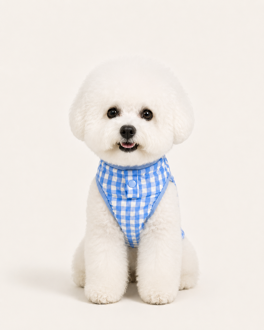 Blue Plaid Dog Harness Vest