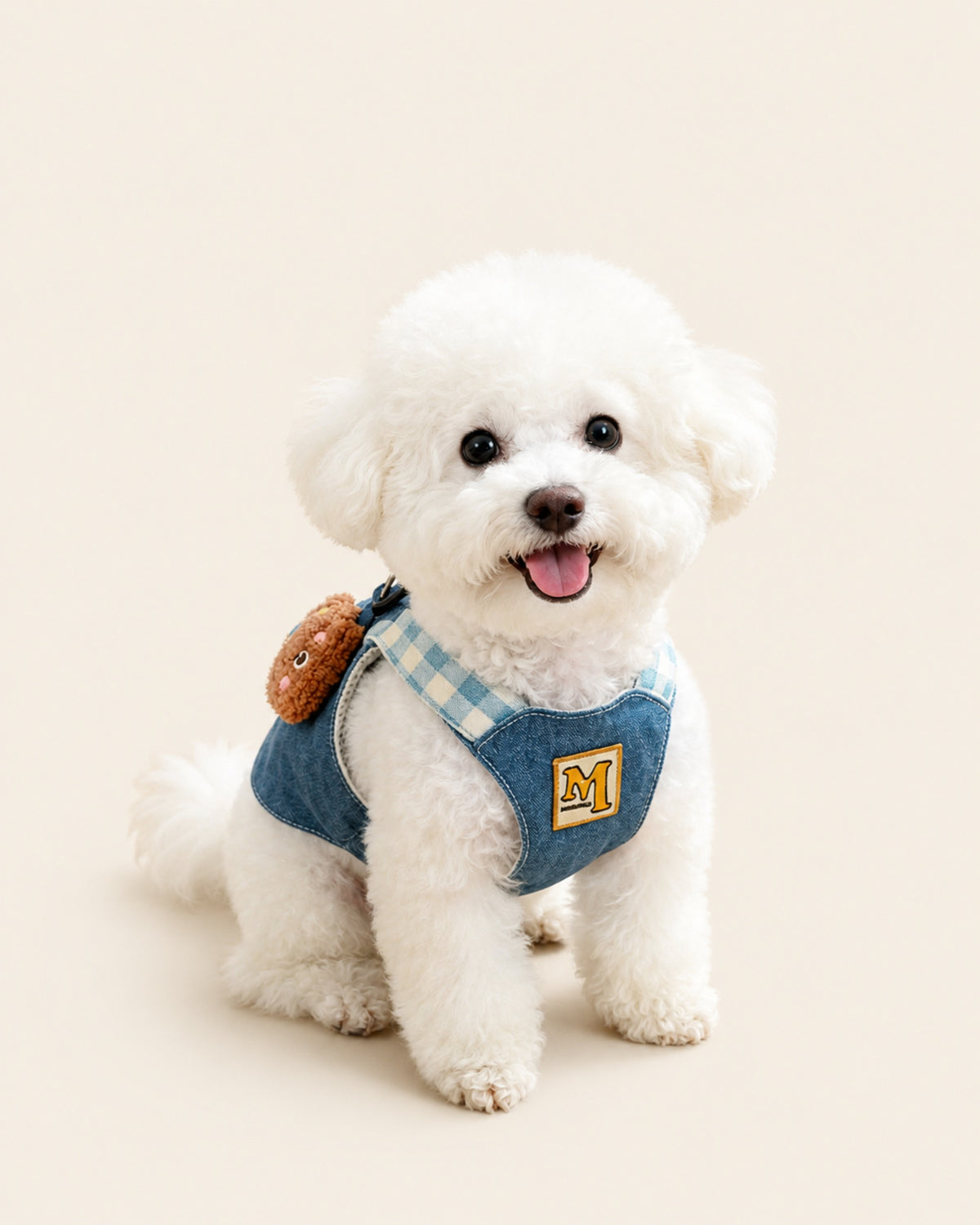Denim Dog Harness Set with Hat & Leash