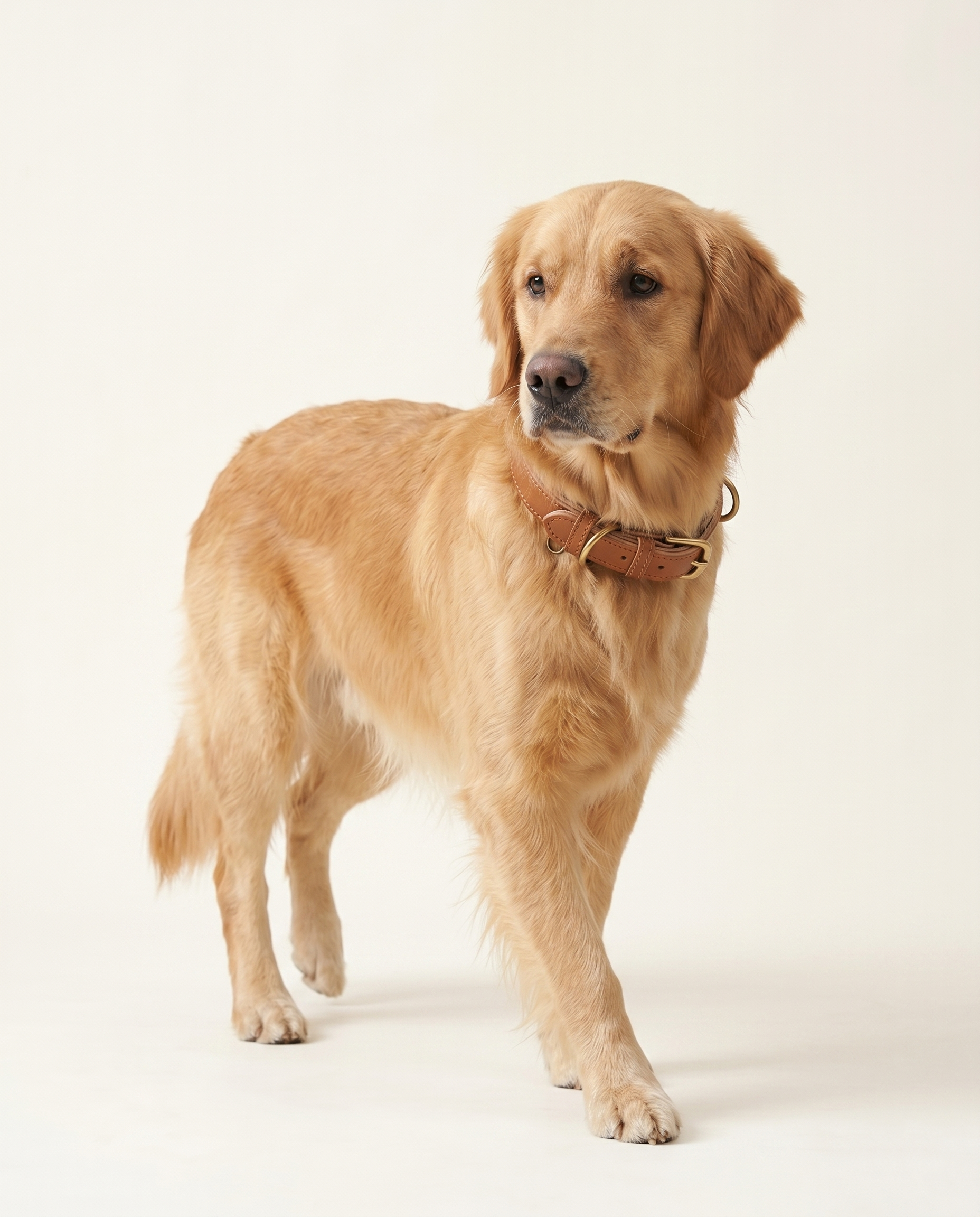 Retro Leather Dog Collar