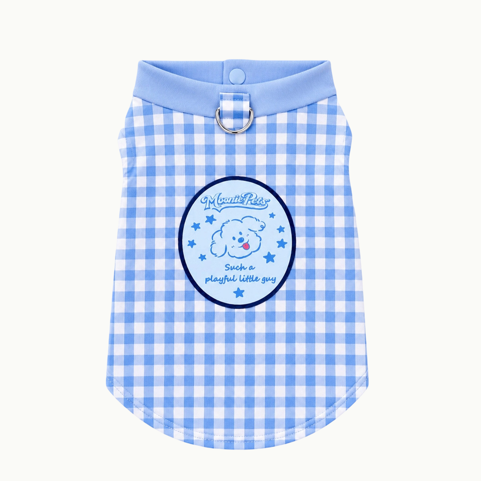 Blue Plaid Dog Harness Vest
