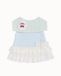 Preppy Cotton-Blend Cat Dress