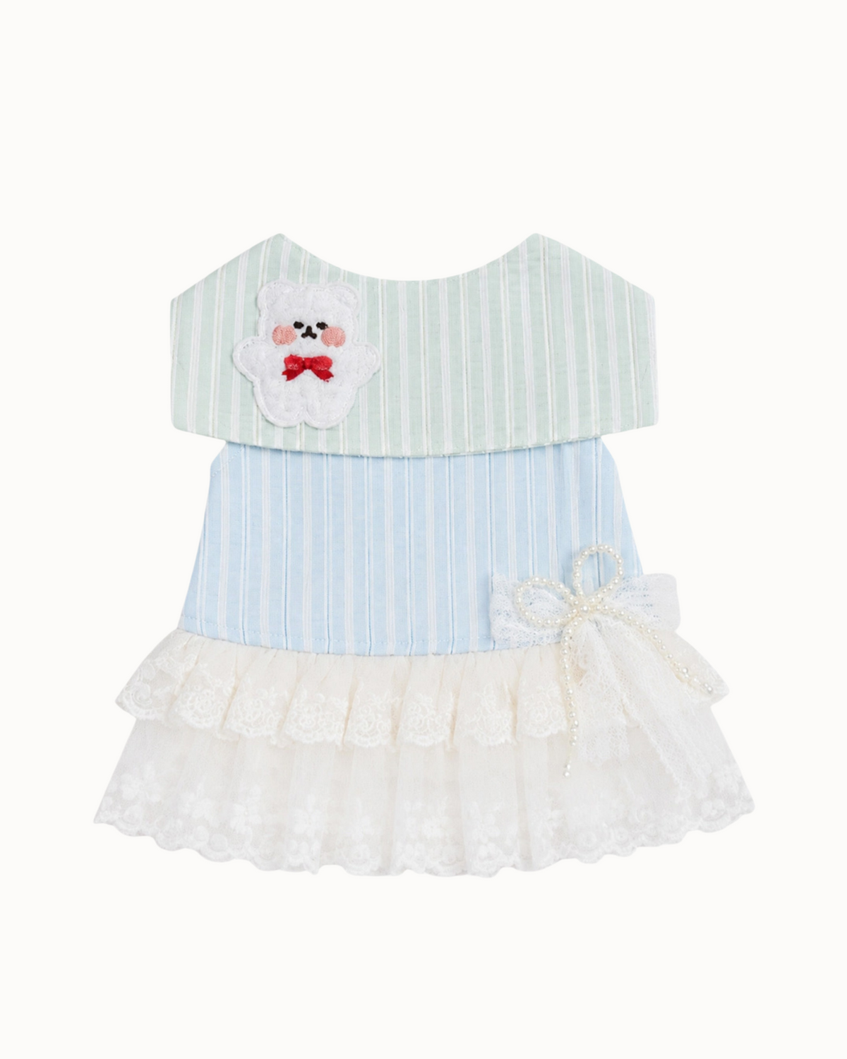 Preppy Cotton-Blend Cat Dress