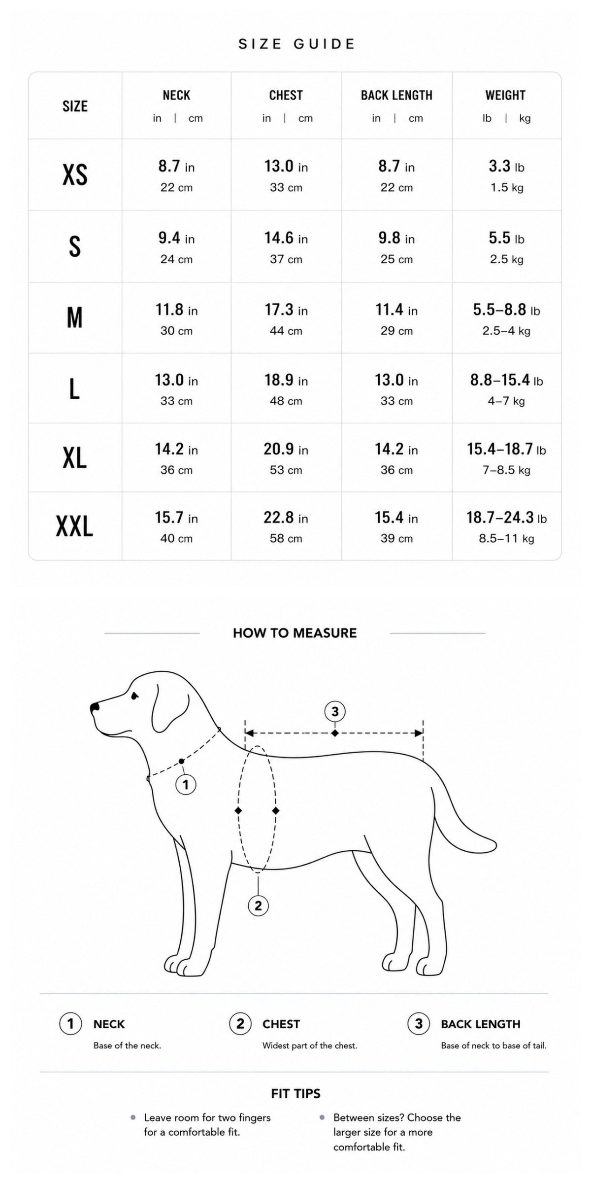 Preppy Cotton-Blend Pet Dress Size Guide