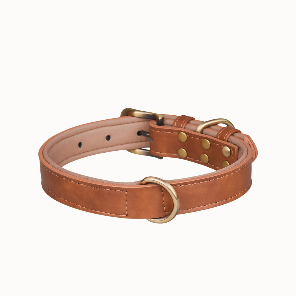 Retro Leather Dog Collar